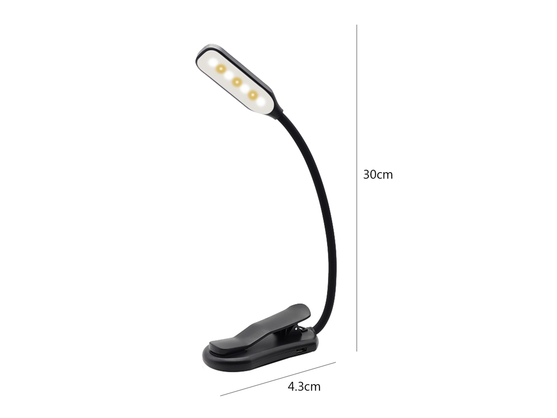 Rebe-luz De Leitura Recarregável Com 7 Leds, 3 Níveis De Brilho, Interruptor Táctil, Clampável Para Livros, Crianças, Lâmpada De Noite