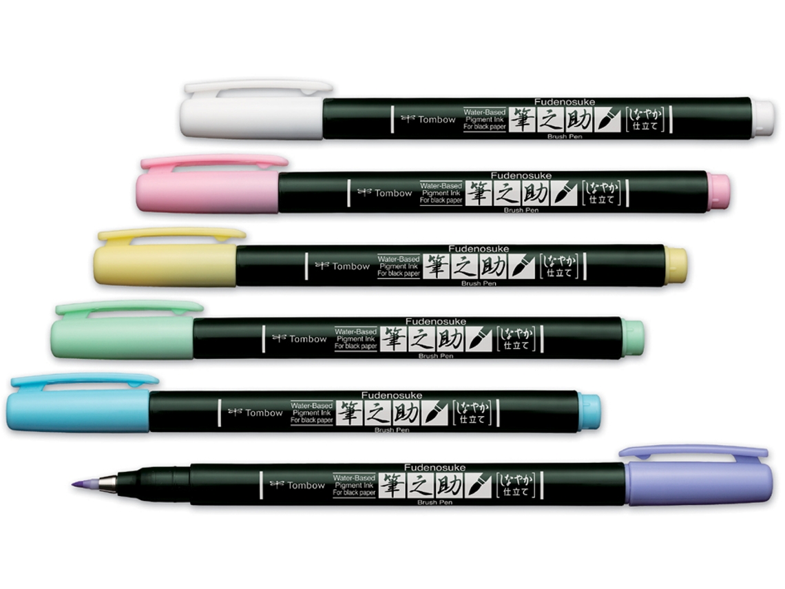 Caneta de Caligrafia TOMBOW Fudenosuke Pastel Azul Claro