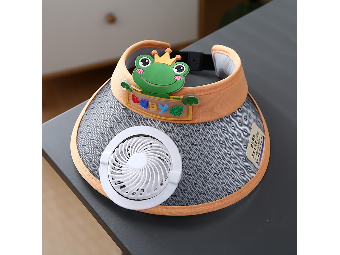 Chapéu de sol elétrico com ventilador, proteção UV, várias cores