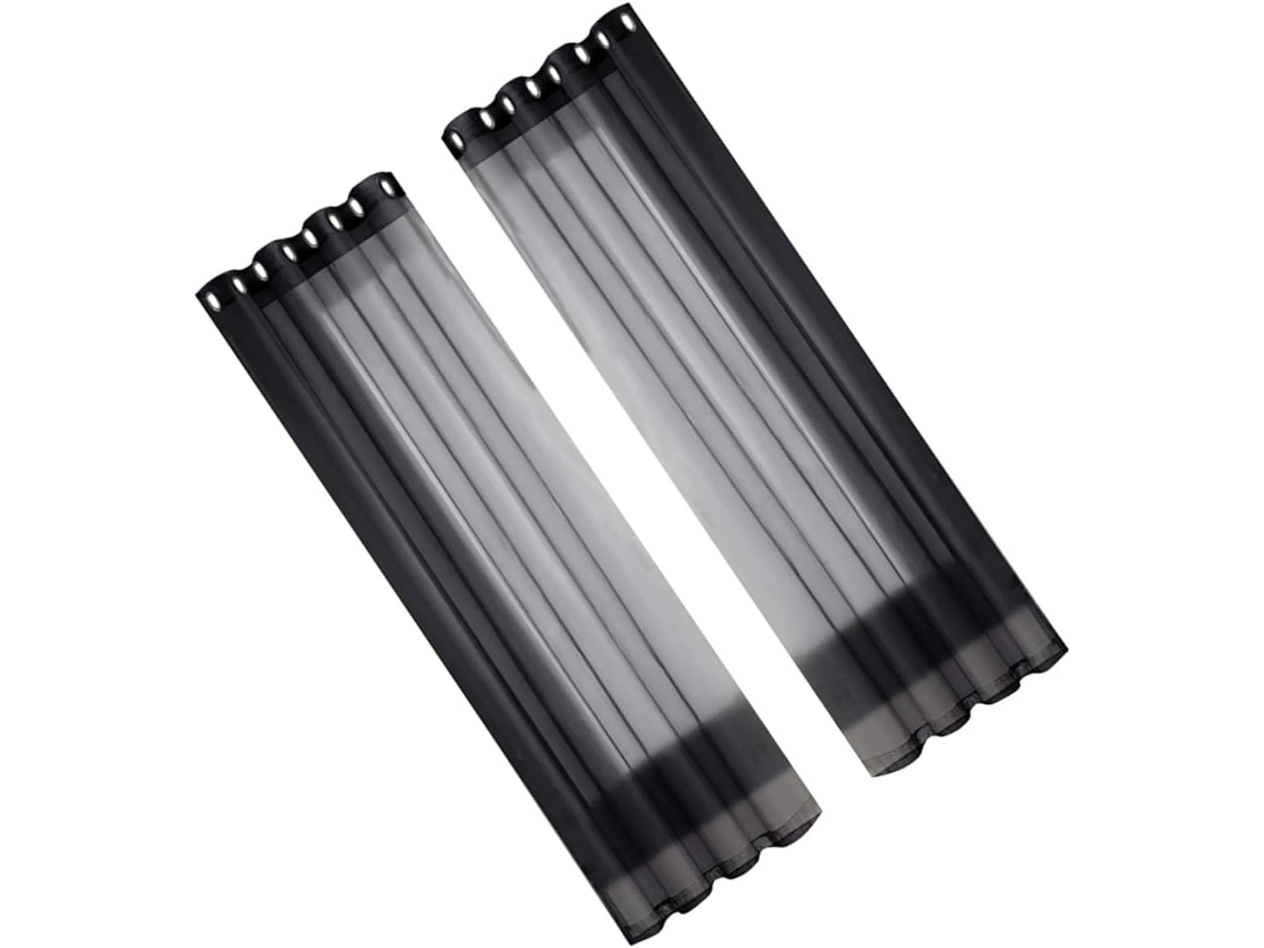 Conjunto De 2 Cortinas Impermeáveis Com Ilhós Para Casa, 132x183 Cm, Feitas De Poliéster Durável, Tr Gokoco