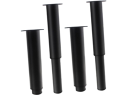 Conjunto De 4 Peças De Metal Preto Ajustáveis Para Mesa De Escritório Com Altura Ideal.