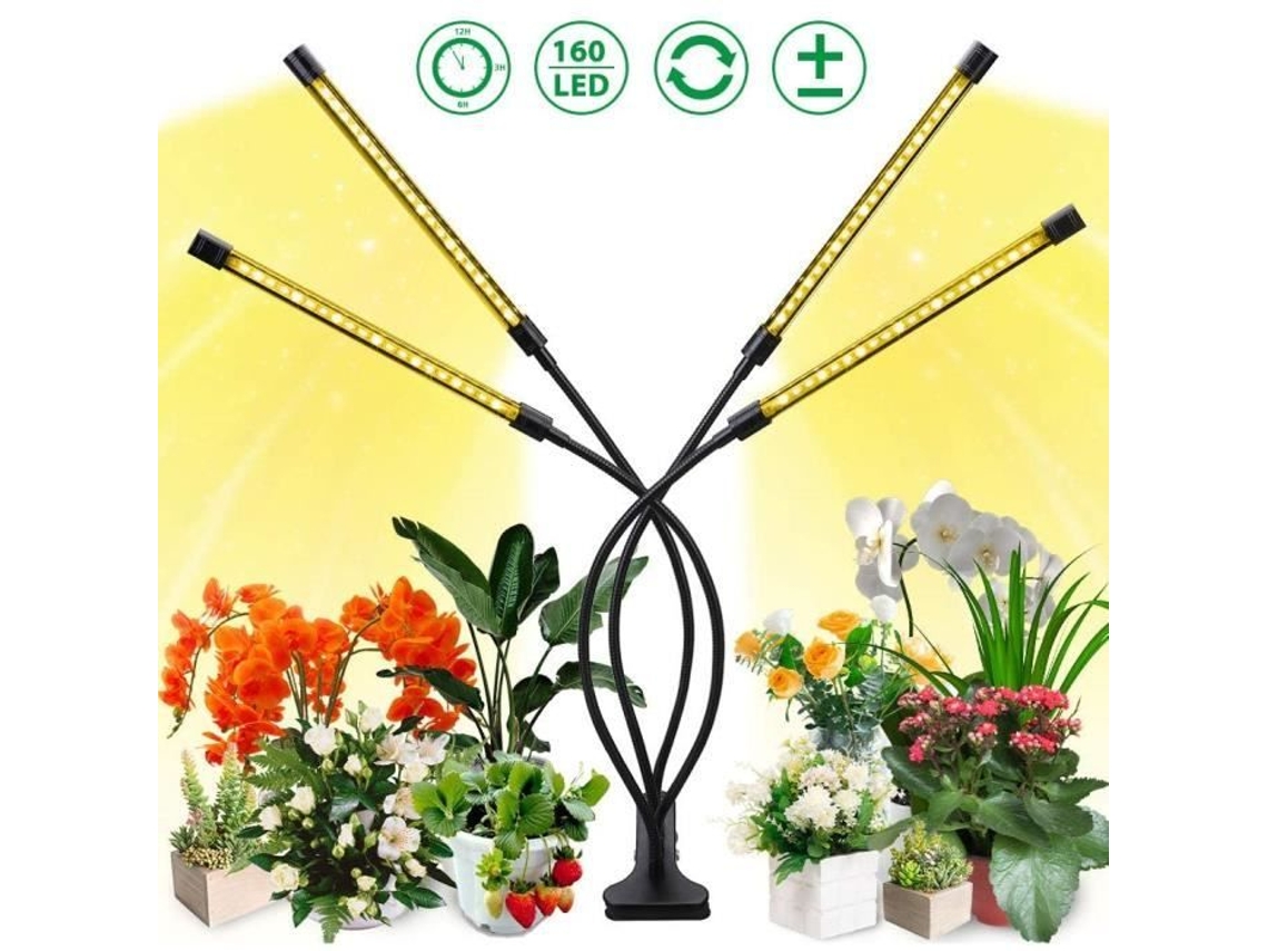 Luminária Para Plantas Marca Modelo 160 Leds 40w 5 Níveis Ajustáveis ​​ Espectro Completo Slowmoose