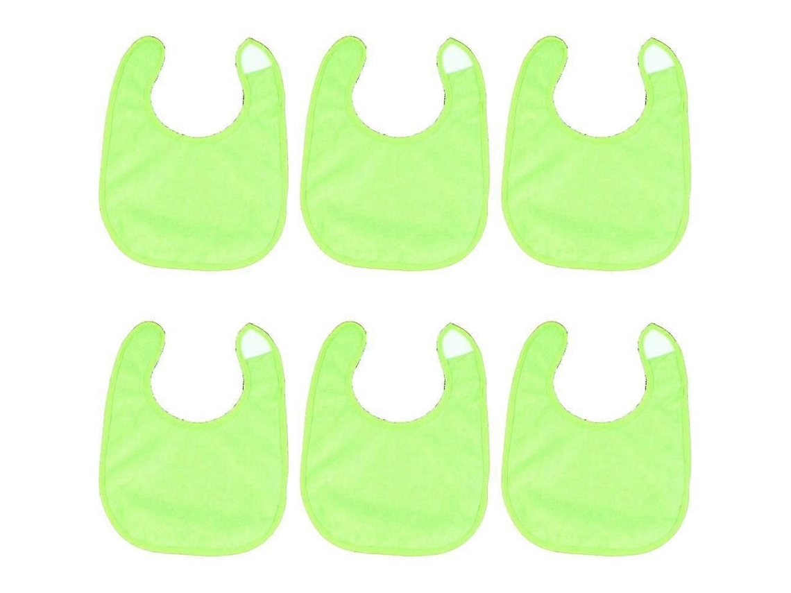 Conjunto De 6 Babadores Impermeáveis ​​para Bebê Menina, Babador De Algodão Felpudo, Malha Lisa, Babadores Para Alimentação Infantil - Menina