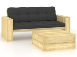 Garden Lounge Set, Garden Lounge Sets Vidaxl Antracite Madeira De Pinho Impregnada (n/a)