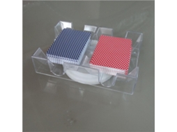 Porta Cartas Giratório Com Bandeja Caixa De Poker Com 2 Pares De Baralhos