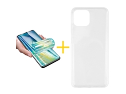 Pack 1 x Película de Hidrogel + Capa SKYHE Apple iPhone 16 Silicone Líquido Transparente Clear