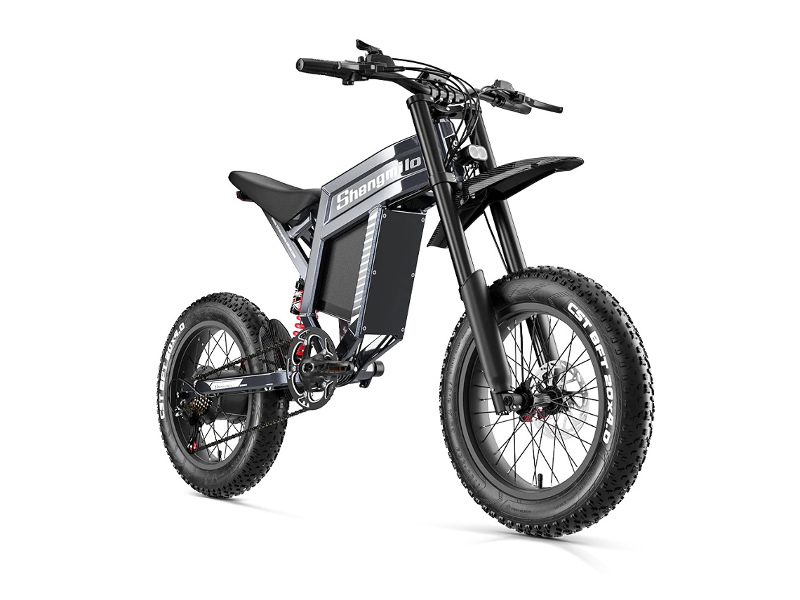 Bicicleta Elétrica Off-road Shengmilo S900, 1500w, Bateria De 60v 30ah 1800wh, 20 X 4.0", Com Suspensão Total E Freios A Disco Hidráulicos.