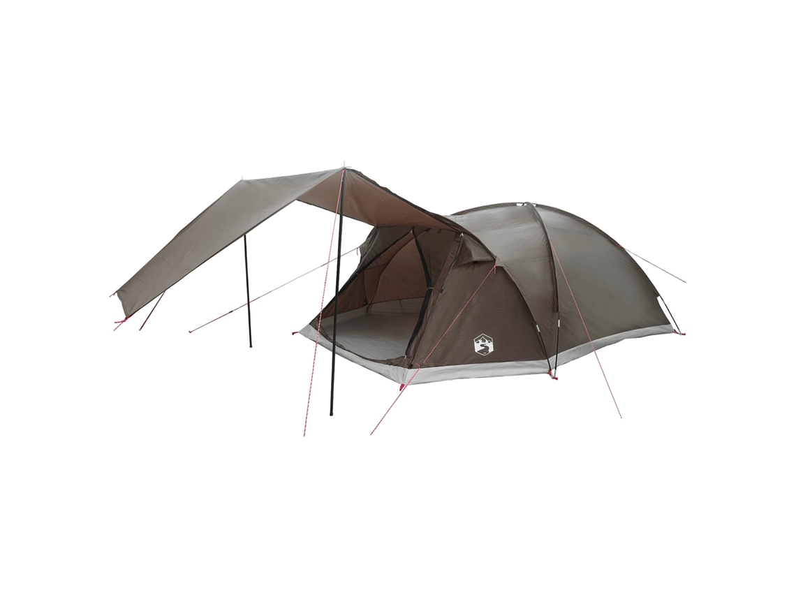 Conjunto 1.0 Barraca De Camping Vidaxl Cinzento Poliéster (8 Pessoas)