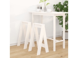 Vidaxl Bancos 2 Pcs 40x40x75 Cm Pinho Maciço Branco
