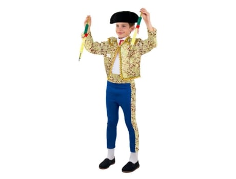 Disfraz De Torero Luces Talla 6 Años Azul Oro 1366 6 P23