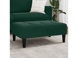 Vidaxl Apoio De Pés 77x55x31 Cm Veludo Verde-escuro