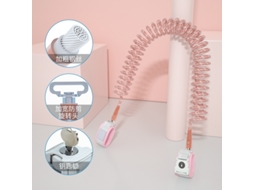 Pulseira Anti-perda Infantil, Ajustável, Com Fecho Chave, Refletora, Giratória 360°,para Parques, Shoppings E Aeroportos.2m Rosa Hexinyigjly