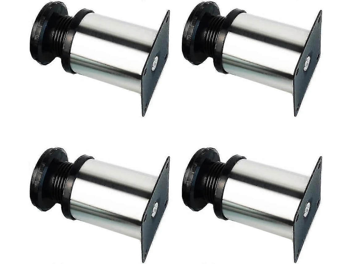 4 Pés De Móveis Ajustáveis Em Cromado (50mm)