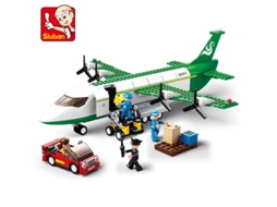 (estilo 2) Brinquedo Educativo De Blocos De Montar Criativos: Avião De Carga Da Cidade Com Ambulância E Avião