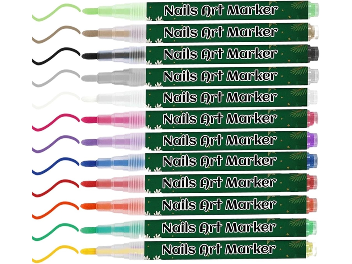 Canetas De Esmalte Natalinas Com 12 Cores
