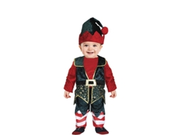 Fato de duende de Natal verde escuro para bebé