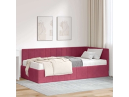 Vidaxl Estrutura De Cama De Canto Com Colchão 2 Unid. Verde Veludo