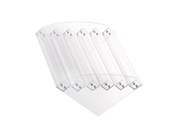 Organizador de esmaltes em acrílico transparente e resistente com seis camadas para maquiagem.