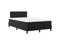 Cama Box Spring com Colchão Preto 120x190 cm Veludo MAISON EXCLUSIVE