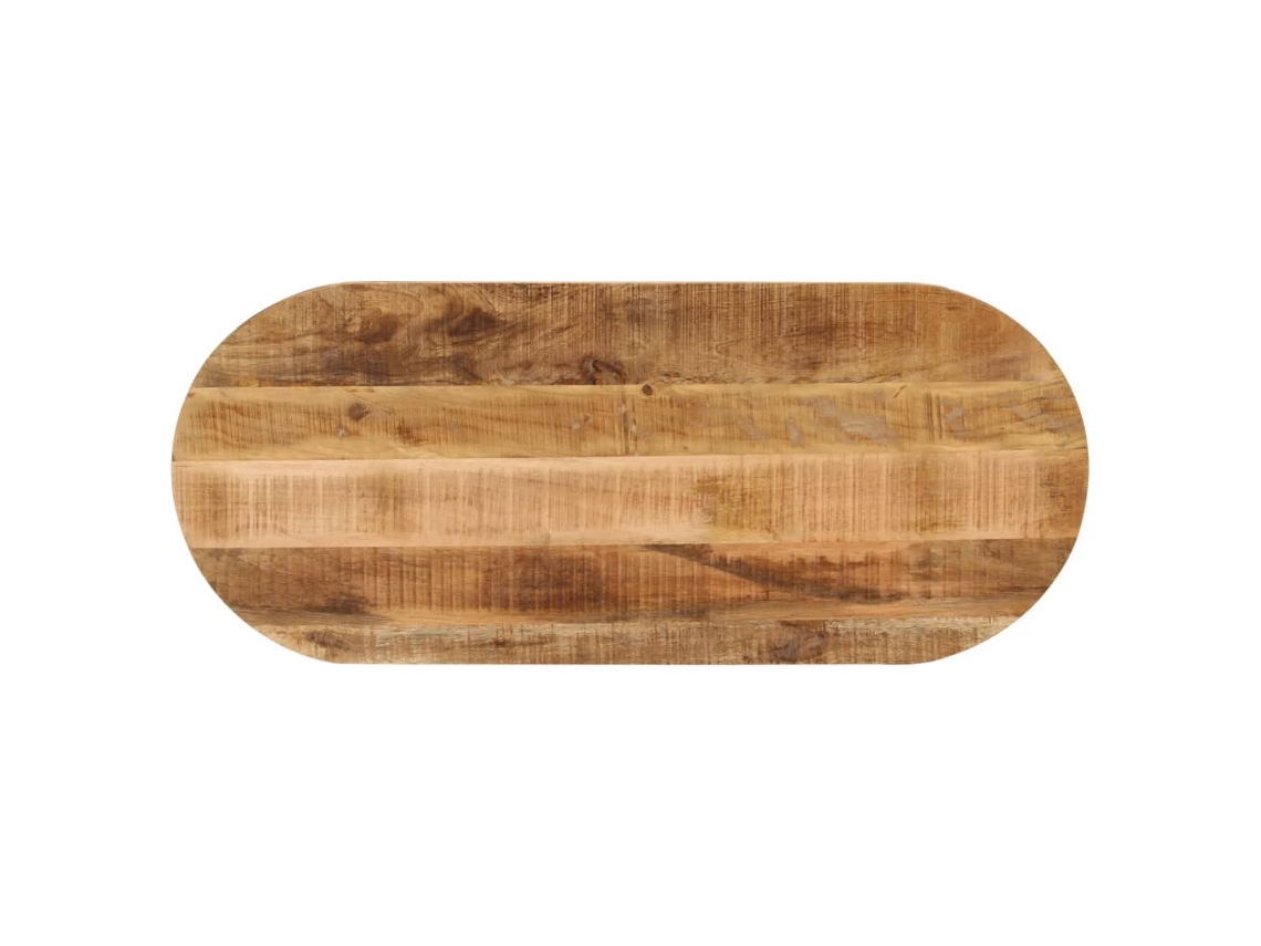 Vidaxl Tampo De Mesa Oval 120x60x3,8cm Madeira Mangueira Áspera Maciça