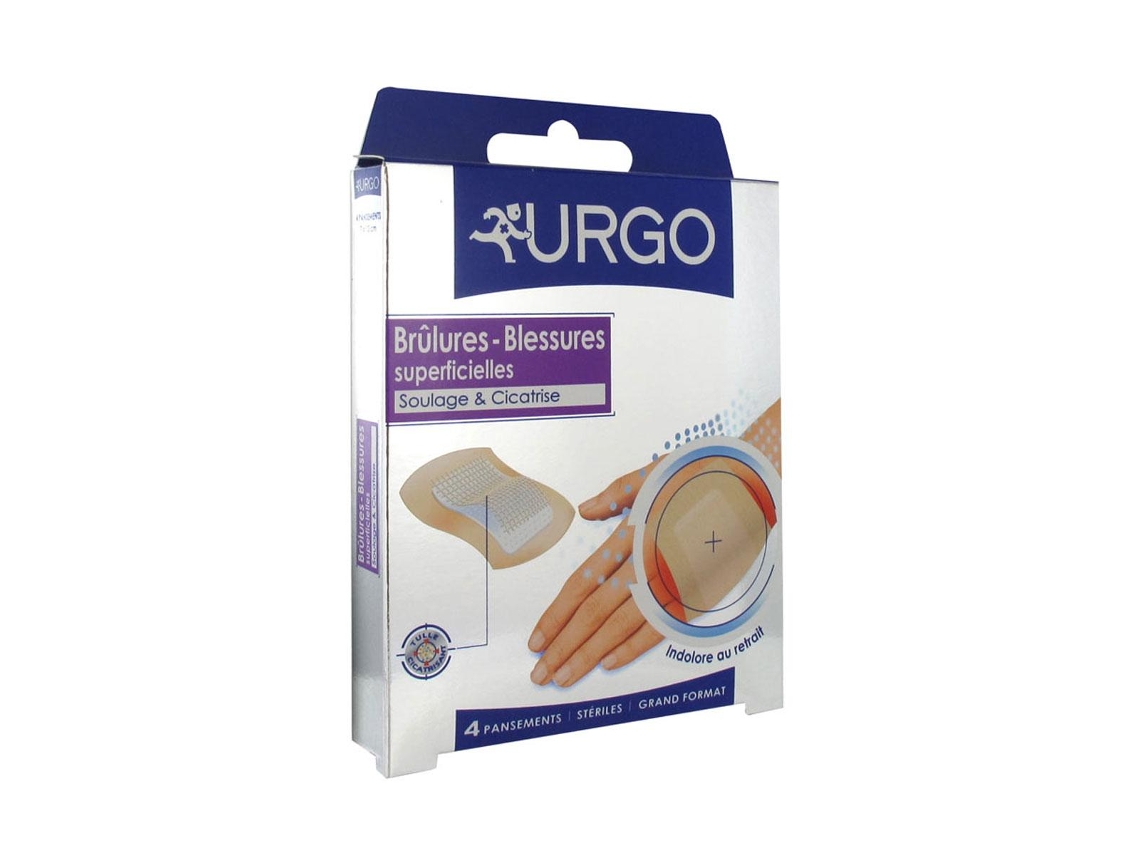Urgo Burns And Wounds Large Sized Bandages X4