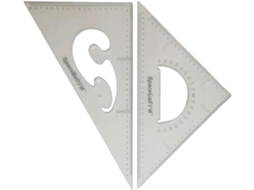 Conjunto De 2 Réguas Triangulares E Transferidores Quadrados Para