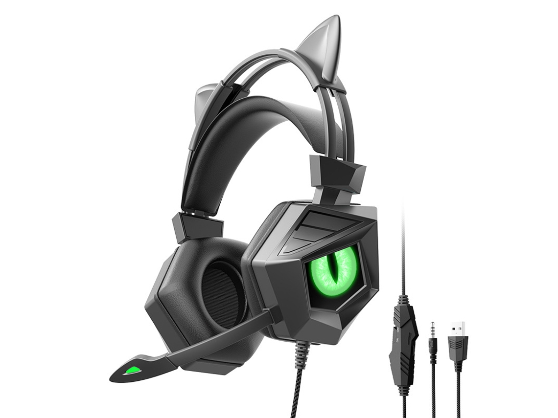Fone de Ouvido Gamer com Fio, Microfone de Alta Definição Integrado e Suporte para Som Estéreo 3d. MDUG