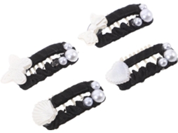 Conjunto De 4-presilhas Cabelo Estimação Com Design Asa E Garra, Decoradas Com Pérolas, Gatos, Cães E