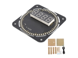Kit Diy De Relógio Digital 4 Dígitos, Temperatura, Brilho Ajustável, 5v Dc Luz Dourada
