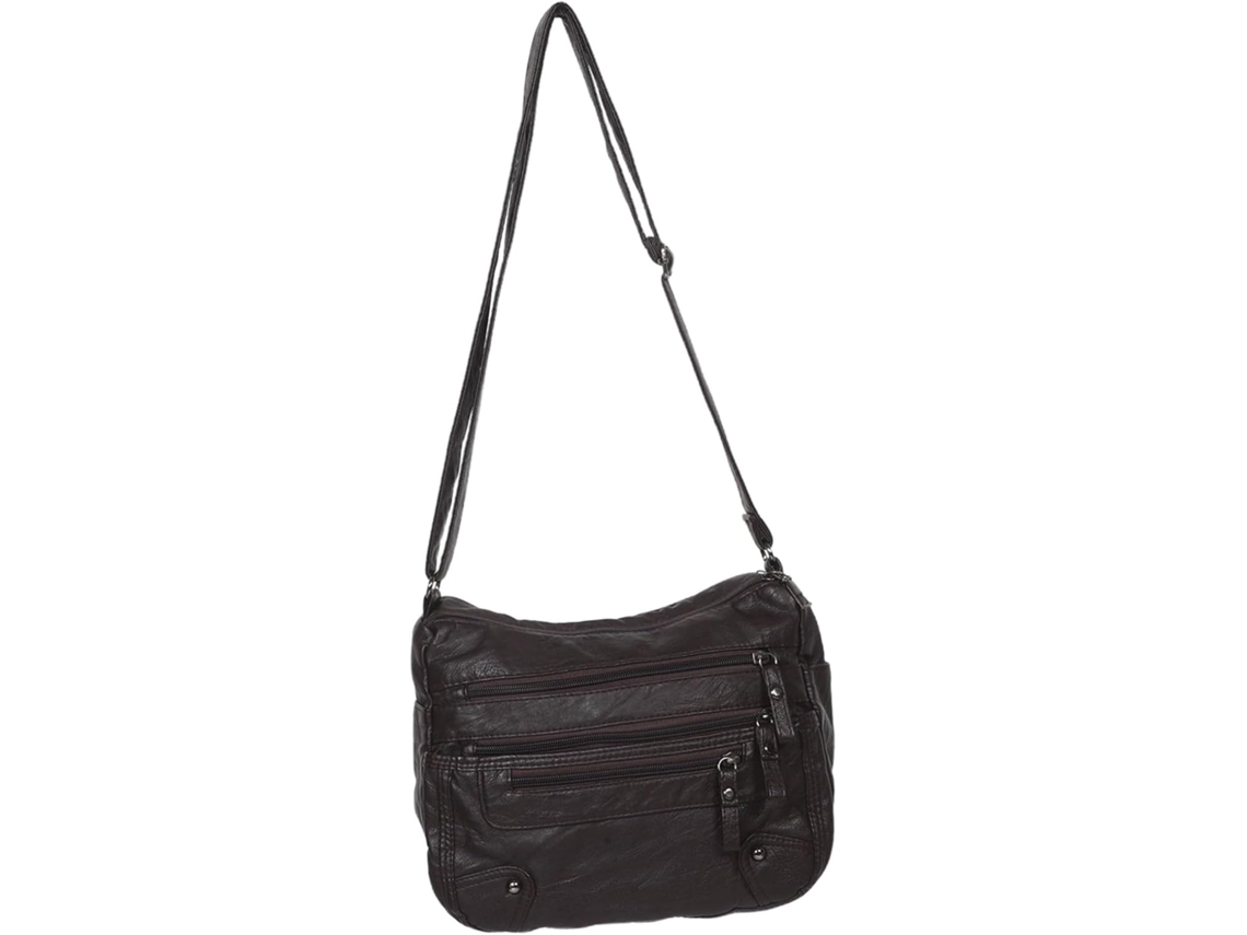 Bolsa Feminina Casual Com Compartimento Duplo E Alça De Ombro Ajustável Para Armazenamento.