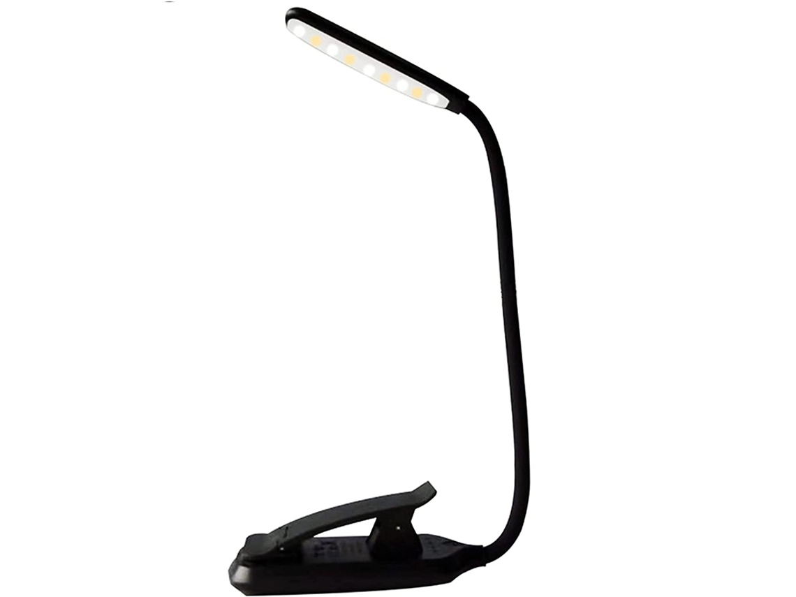 (preto) Mini Luminária De Leitura Led, Design De Encaixe De 9 Polegadas, Recarregável Via Usb, Com Ajuste De Intensidade.