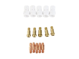 Kit De Acessórios Laxiscreed Para Maçarico Mig 36kd Com Bicos De Contato E Diffusor De Gás