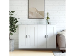 Vidaxl Móveis De Parede 2 Pcs Derivados De Madeira Branco