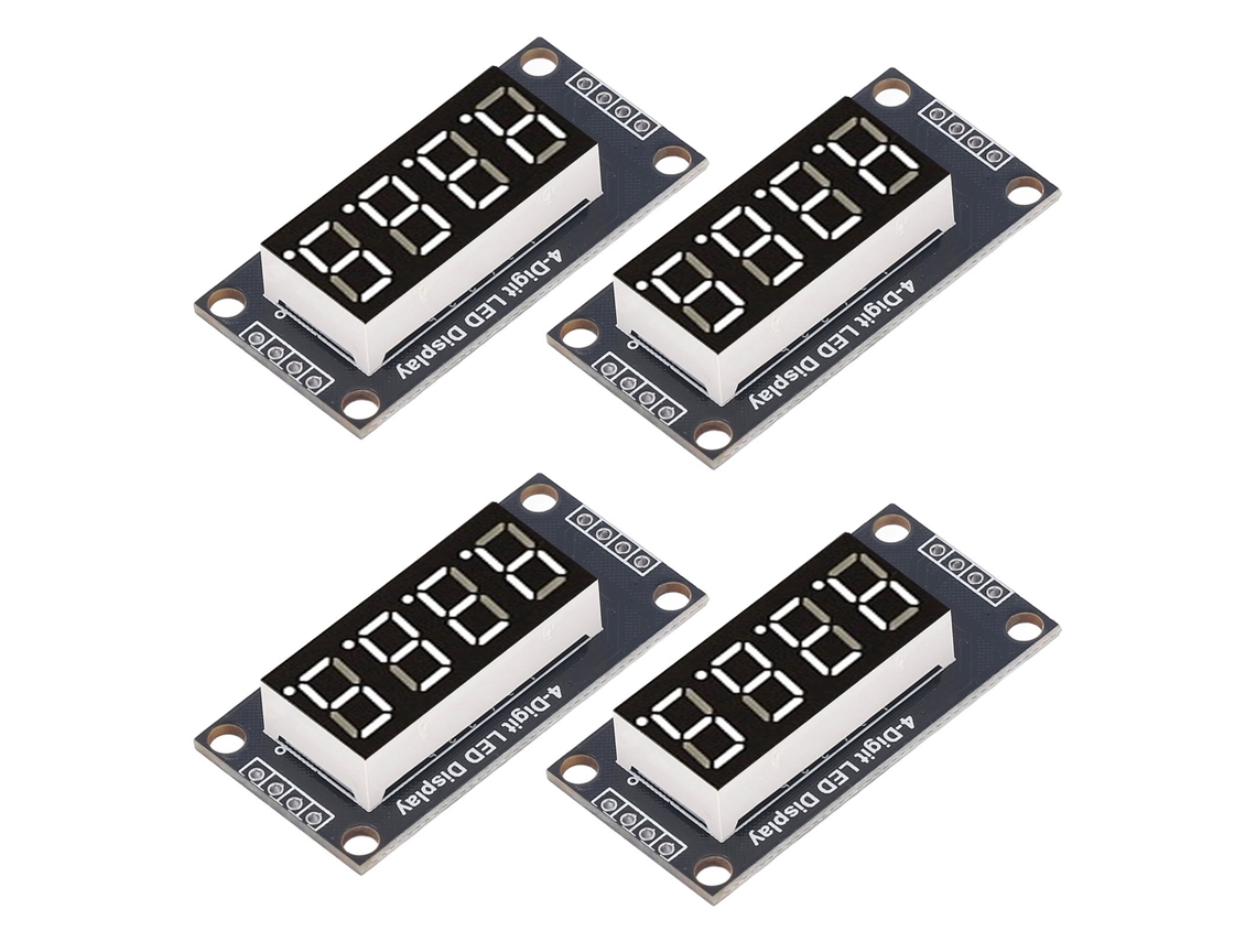 Laxiscreed Módulo De Visor Digital De 4 Dígitos Com Chip Tm1637 Para Projetos Eletrónicos