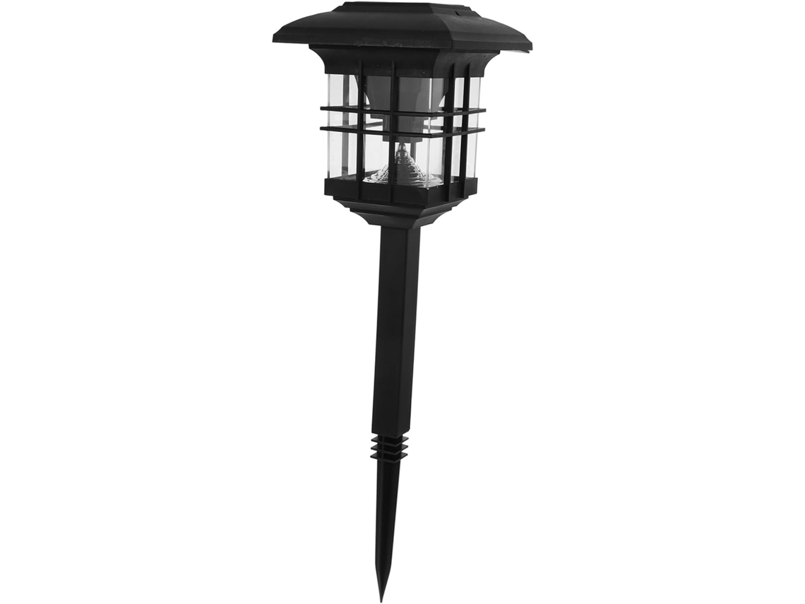 Luminária Solar Externa Com Plugue, Design Prático E Conveniente, Cor Preta. Gokoco