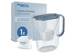 Jarro com filtro Brita Style Essential Mineral Blue com capacidade de 2,4 l, cada 1,4 l de água filtrada 1 filtro Maxtra Pro Pure Performance