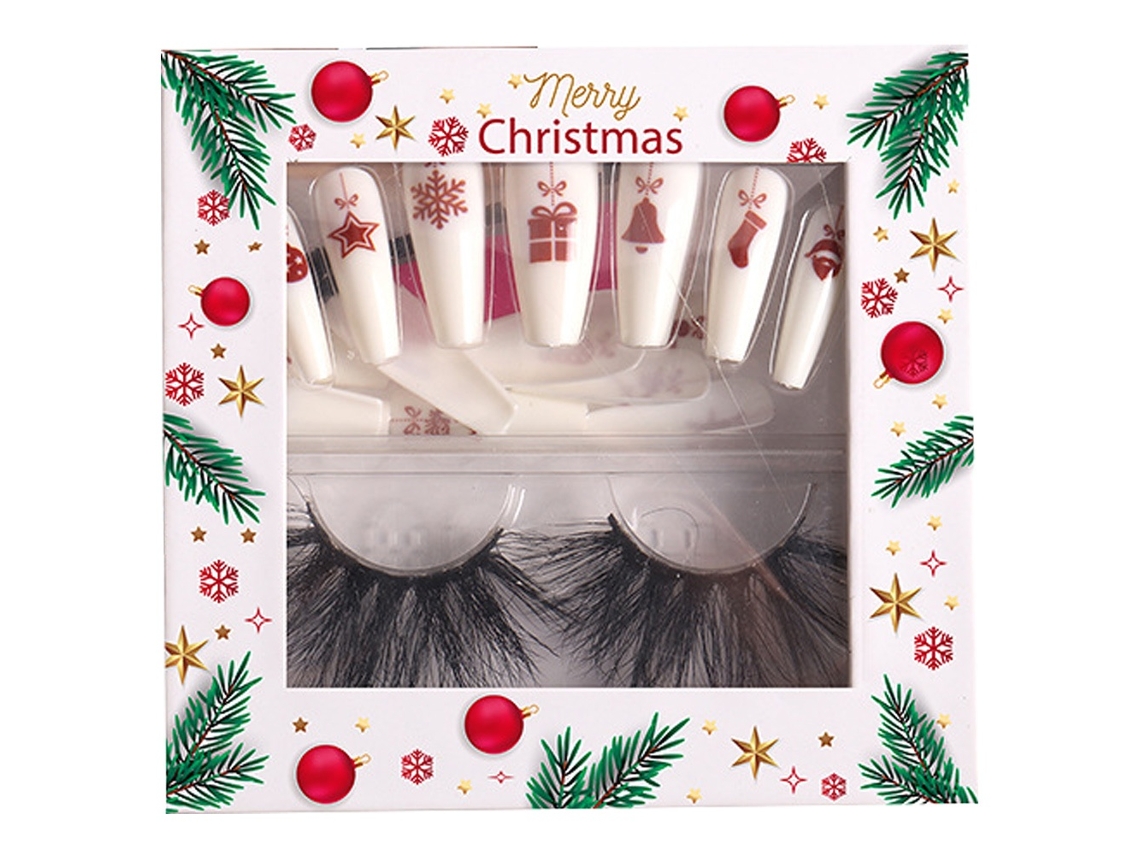 Cílios Postiços Elysve Kit De Arte Para Unhas De Cílios Postiços De Natal Conjunto 41
