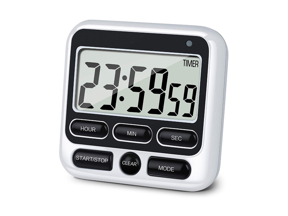 Temporizador De Cozinha Digital Com Grande Display Lcd E Alarme Slowmoose