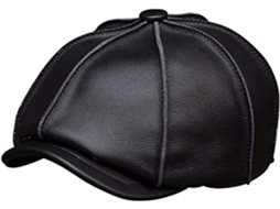 Boné de beisebol em Cuirable Hommes Chapeau Béret Rouge Marron, Tamanho Xl, Adaptado para SFUSHOS