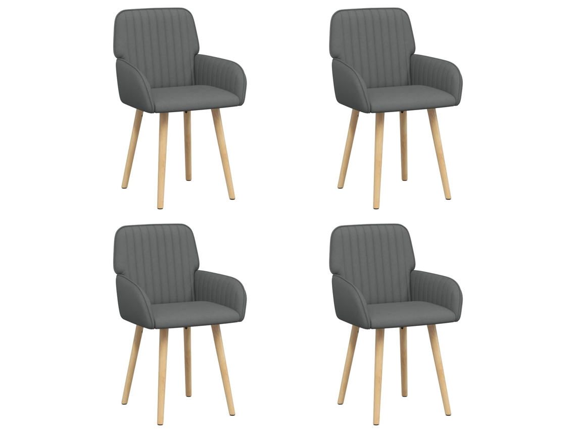 Maison Exclusive - Cadeiras De Jantar 4 Unid. Tecido Cinzento-escuro