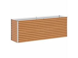 Conjunto 1 Cama De Jardim Vidaxl Castanho Aço (195 X 50 X 68 Cm)