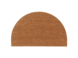 Vidaxl Tapete De Porta Semicircular 50x80 Cm Fibra Coco Tufada Natural