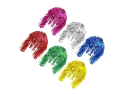 6 Peças de Peruca Decorativa com Lantejoulas Coloridas para Festa, Peruca Metálica com Enfeite de Cabelo. TAISHENGDA
