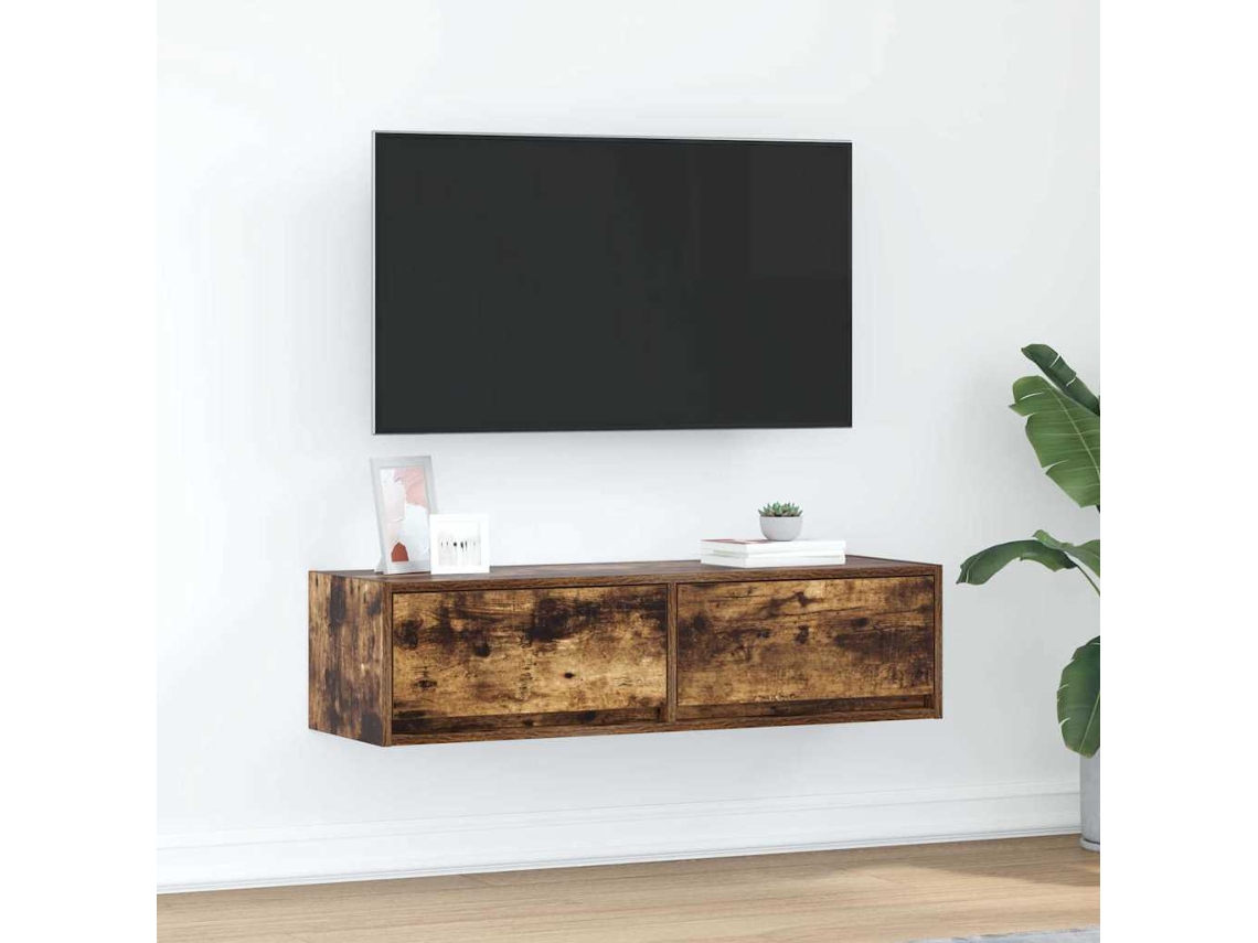 Vidaxl Gabinete para Tv com Gaveta Carvalho Fumado 100 X 31 X 25,5 Cm