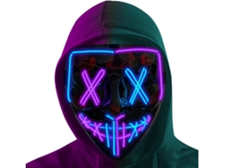 Máscara De Luz Led Máscara Assustadora Para Fim De Semana Cosplay Fantasia Baile De Máscaras, Carnaval Gks