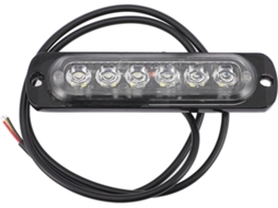 Sinalizador Giratório Ultrafino Gleavi Com 6 Leds Para Vans Caminhões, À Prova D Água Ipx4, Em Liga De Alumínio