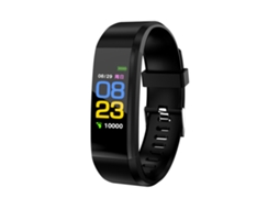 Pulseira Inteligente Monitor Cardíaco Pressão Arterial Rastreamento Esportivo Controle Táctil Relógio Fitness Adultos Estudantes Preto
