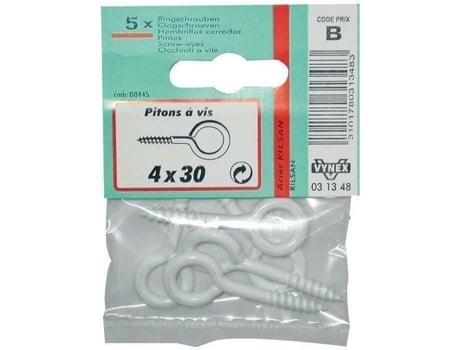 Parafuso Olhal Aço Rilsanizado 4,5x35 Mm Vynex