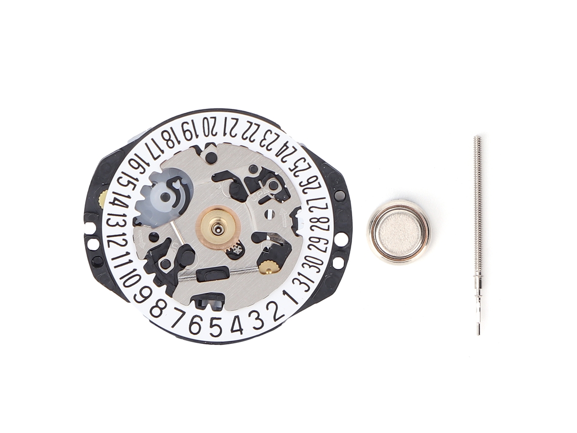 Movimento de Relógio Quartz Vx82 Peça de Reparo Diy com Pino e Bateria Sr621sw Incluída
