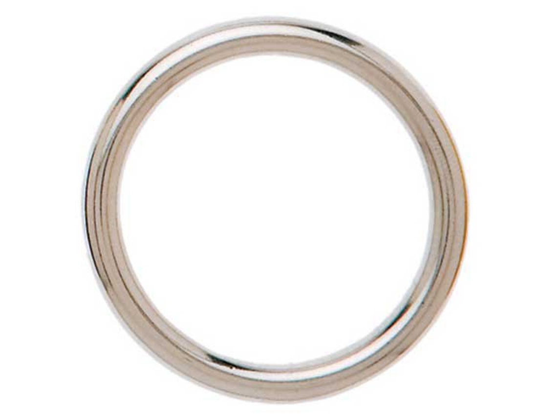 Anel Cromado Simples Prateado 25 Mmhispano Hipica